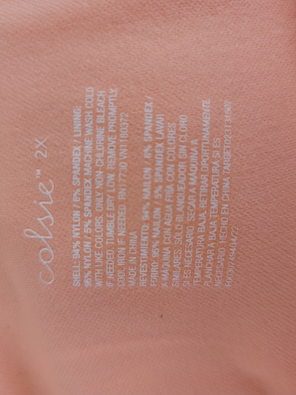 Colsie Peach Ribbed Cropped Tank - Picture 6 of 6